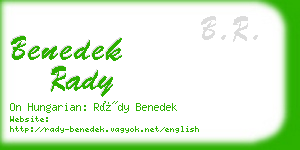 benedek rady business card